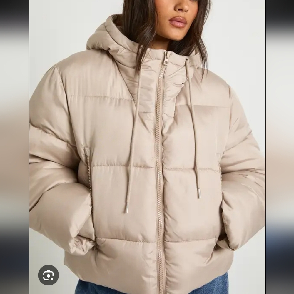 Zara Taupe Puffer Jacket